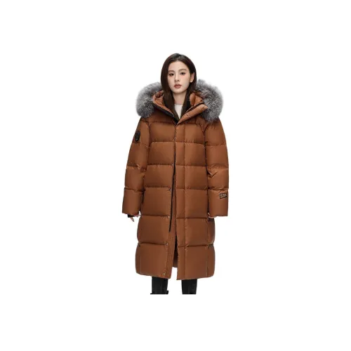 YABAOBAO 커피 색상 여성 다운 재킷