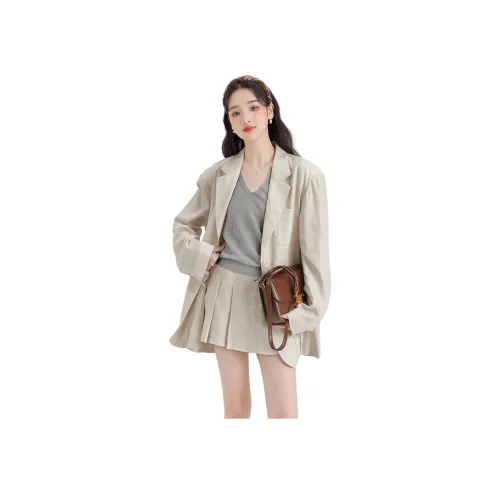 DEAR DEER PUFF 카키 여성 비즈니스 정장