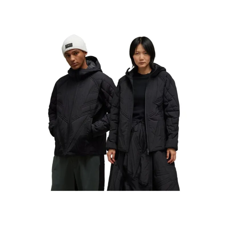 Y 3 Hooded Quilted Bomber Jacket-1