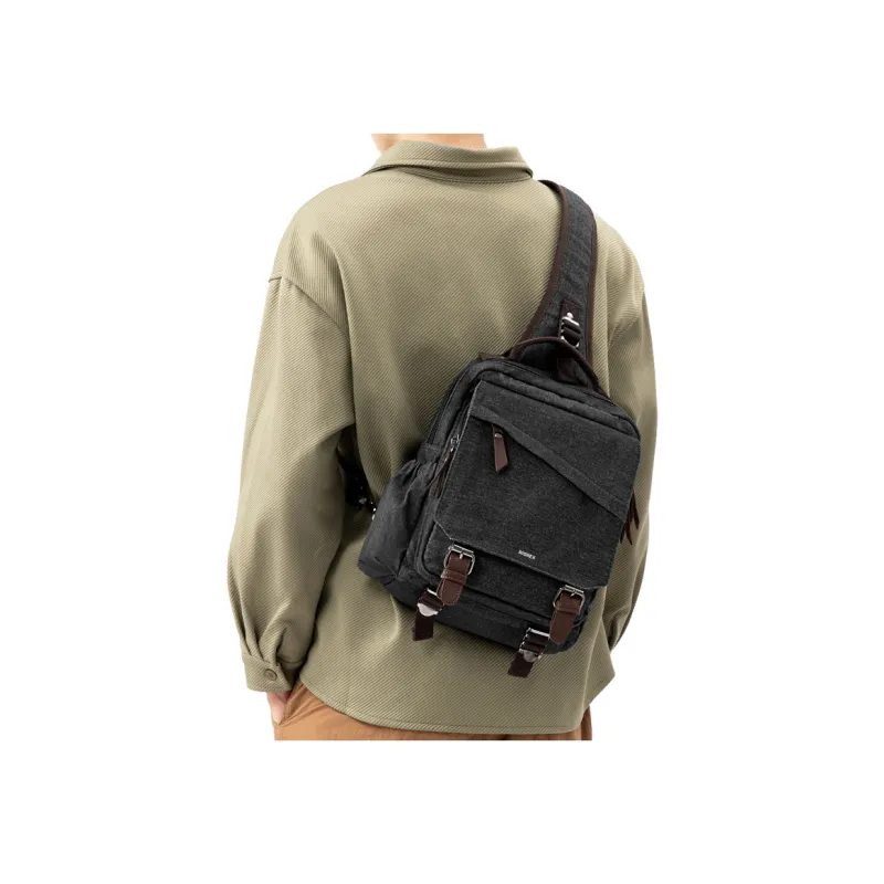RIOREX Washable Canvas Denim Canvas Bag Crossbody Bag Shoulder Bag Sling Bag Handbag Large Size Men's Multicolor-4