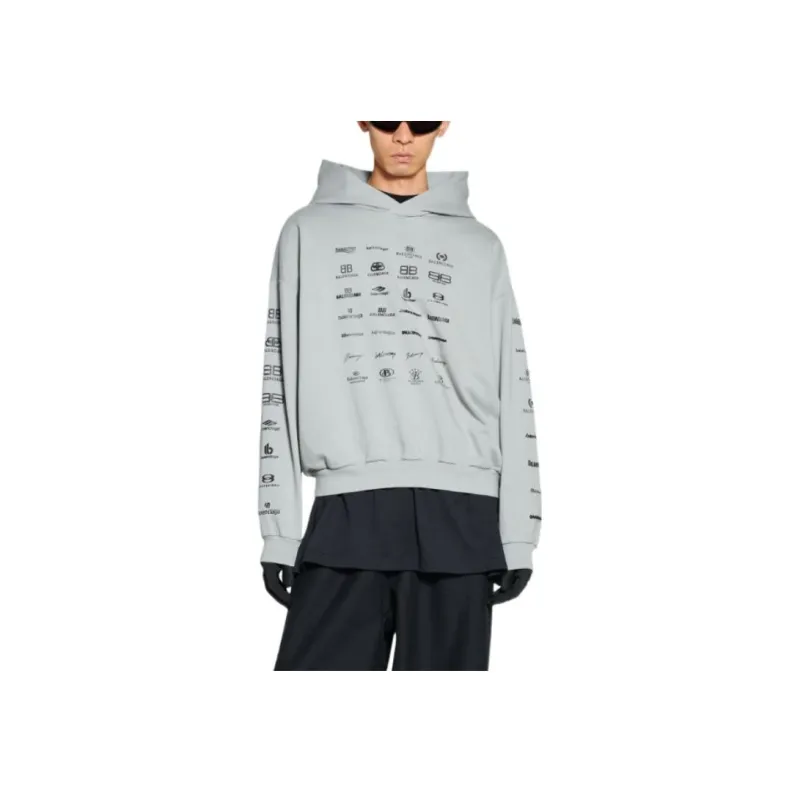 Balenciaga SS23 Sweatshirt Loose Fit Unisex Gray-2