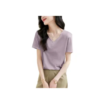 Mo Han Yi Mei Regular T Shirt Women's Pink Purple