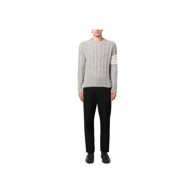 THOM BROWNE 4 Bar Crewneck Knitted Jumper-2