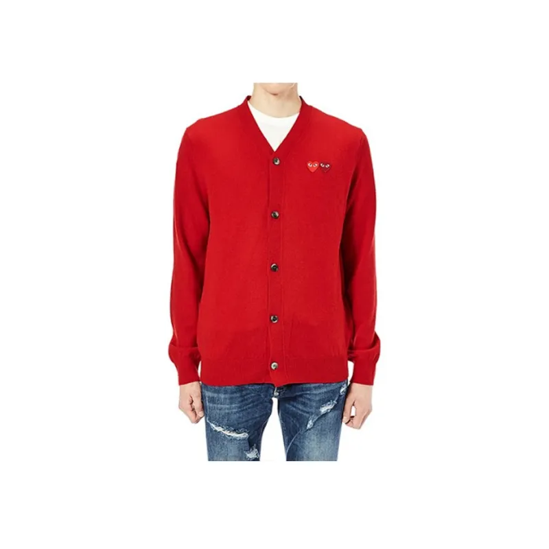 CDG Play Sweaters Men Red-2