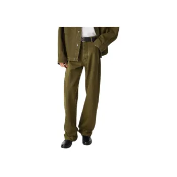 Bottega Veneta Turned Up Hem Wide Leg Jeans