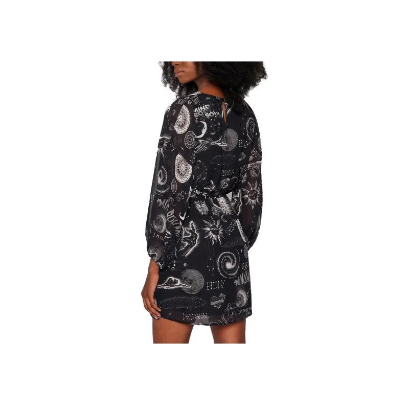 Desigual Long Sleeved Dress Women's Black-3