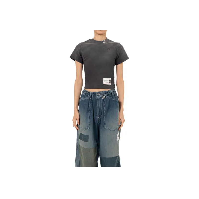 Maison Mihara Yasuhiro Logo embroidered T shirt-2