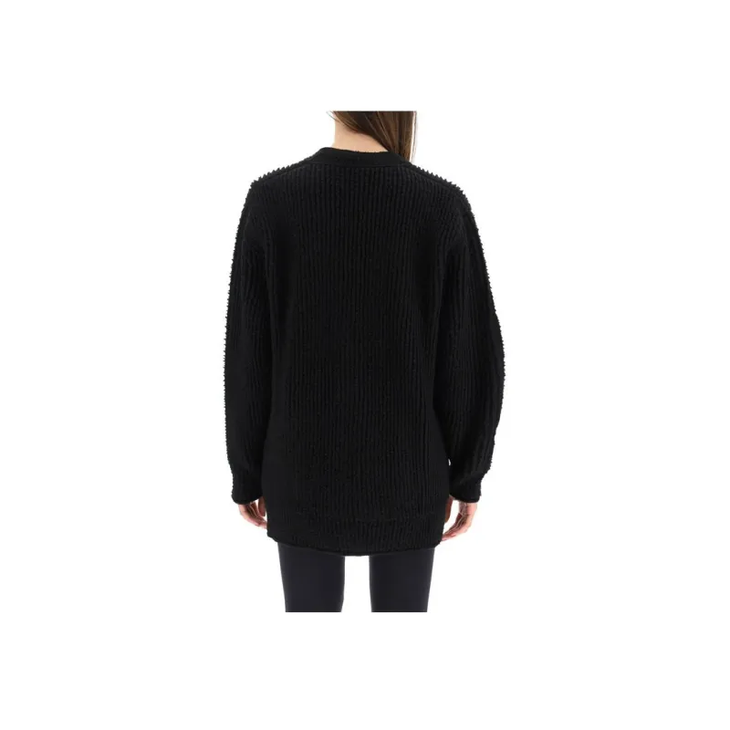 Balenciaga Oversized V Neck Cardigan-5