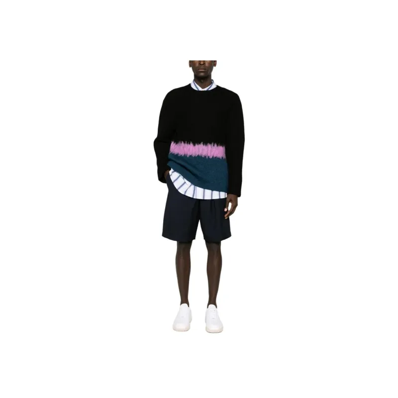 MARNI Pleated Virgin Wool Bermuda Shorts-1