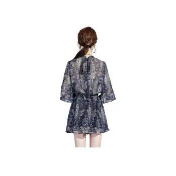 Still Quiet Jumpsuit Women's Navy Blue/Multicolor