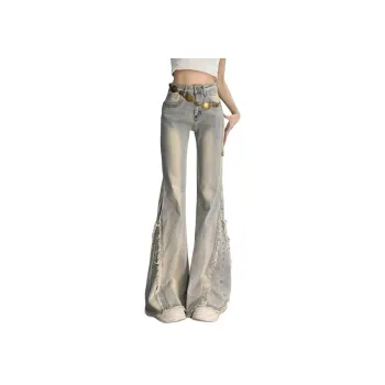 BENGEN Jeans Women's Nostalgic Blue Pants