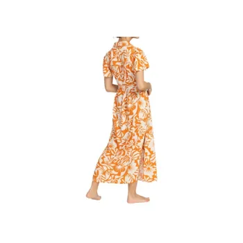 BILLABONG Sweet Day Maxi Dress Short Sleeved Dress Women's Yellow