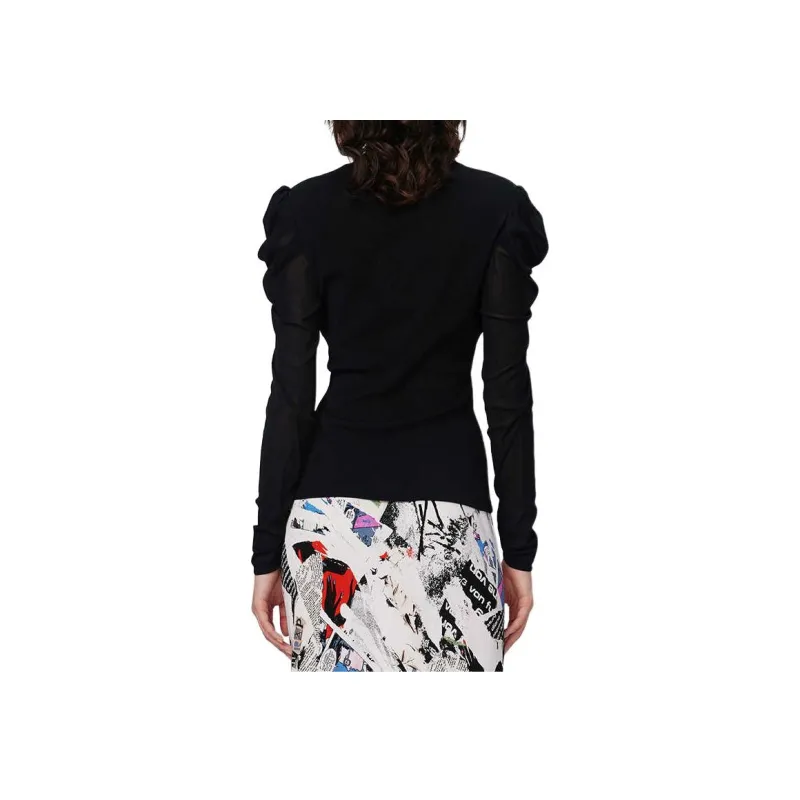 DVF Diane Von Furstenberg T-Shirt Women's Obsidian Black-1