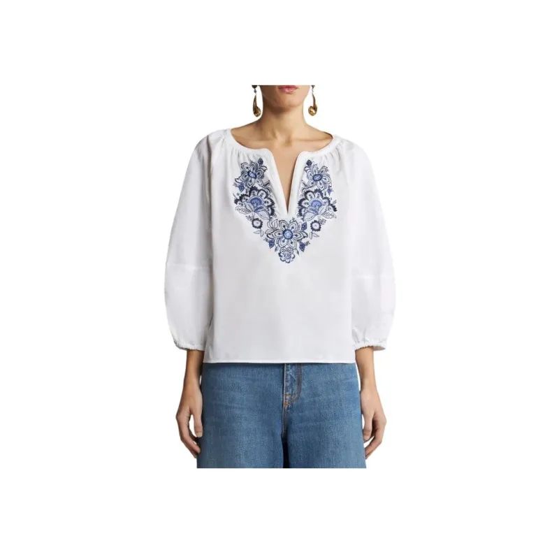 ETRO Blouse With Embroidery Shirt Women's White-3