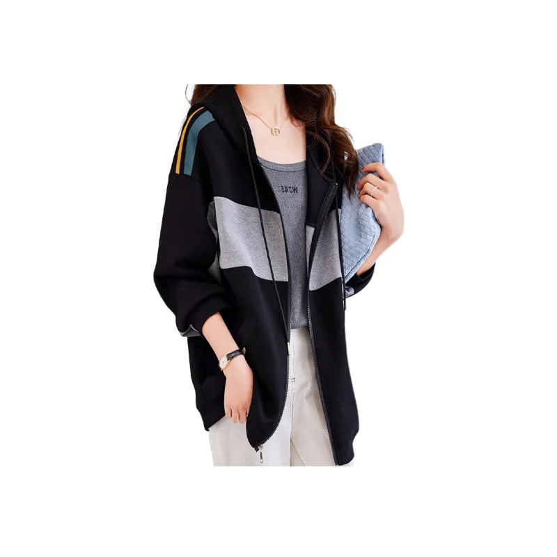 Mapping Baseball Jacket Women's Black-2