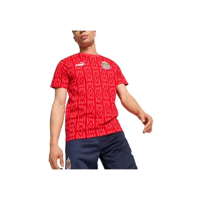 PUMA C.D. Guadalajara T-Shirt Men's Red White-2