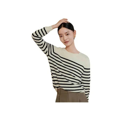 MIHUANG 화이트 여성 캐시미어 스웨터