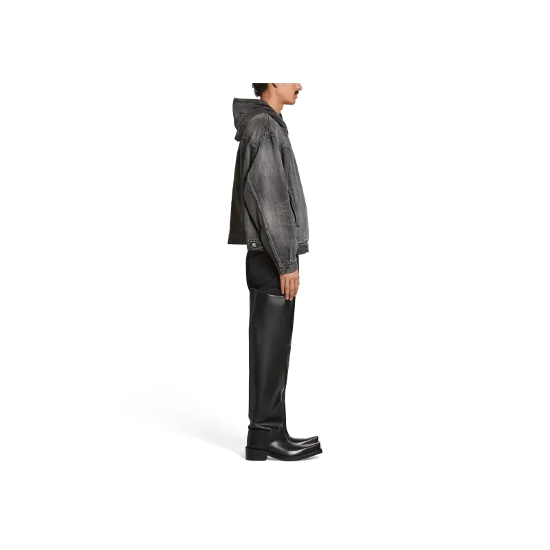 Balenciaga Jackets Coats Regular Fit Unisex Black-4
