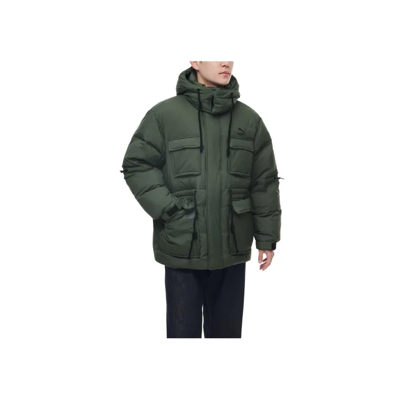 PUMA Down Jackets Men Green-2