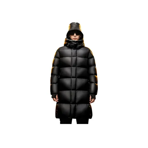 SNOW FLYING 블랙 남녀공용 다운 재킷