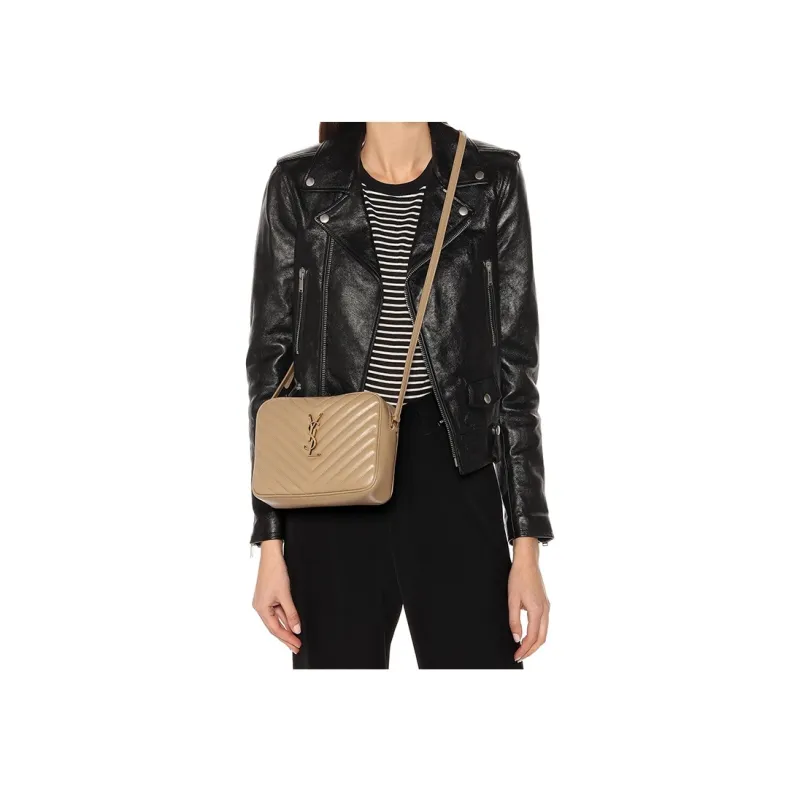 SAINT LAURENT Lou Crossbody Bag Small Monogram Beige-4