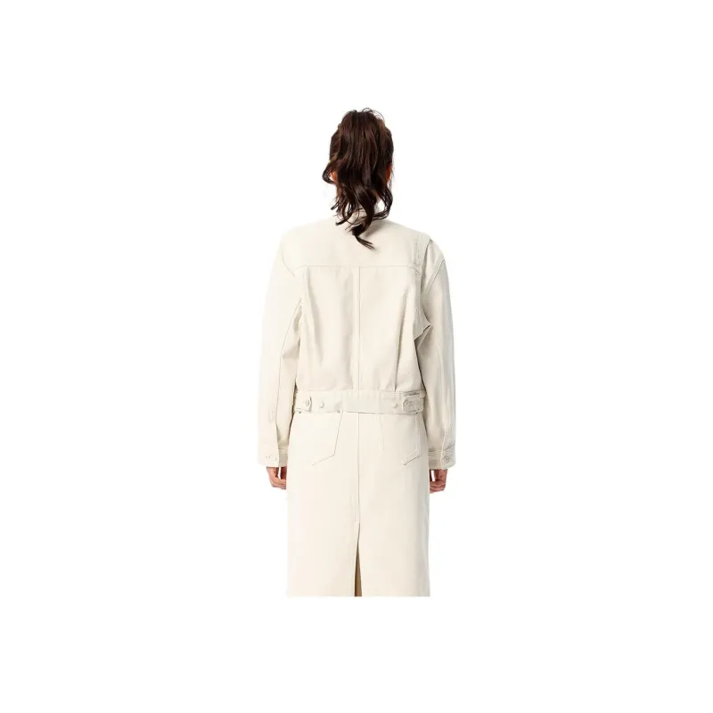 DRAGON FACE Denim Jacket Women's Sand White-0