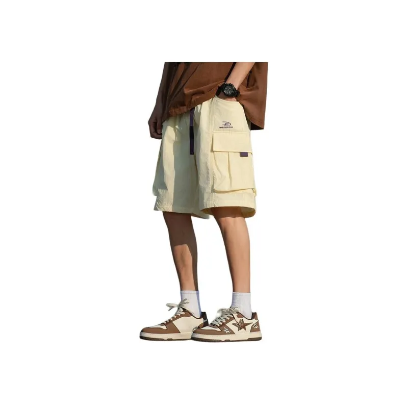 Warrior Huichao Riding The Wind Collection Cargo Shorts Unisex Army Green-29