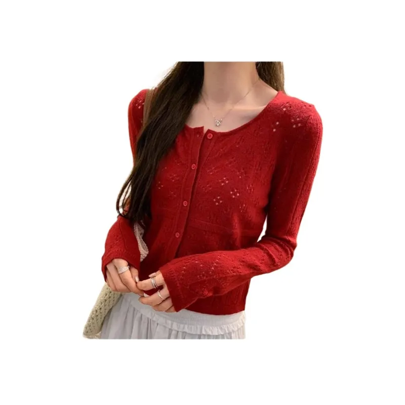 JECCI FIVE Knitwear Women's Red-1