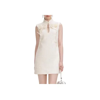 Self portrait Boucle Flower Motif Mini Dress