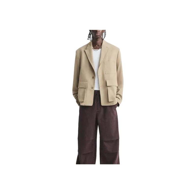 ZARA Business Suit Men's Light Brown Yellow-2