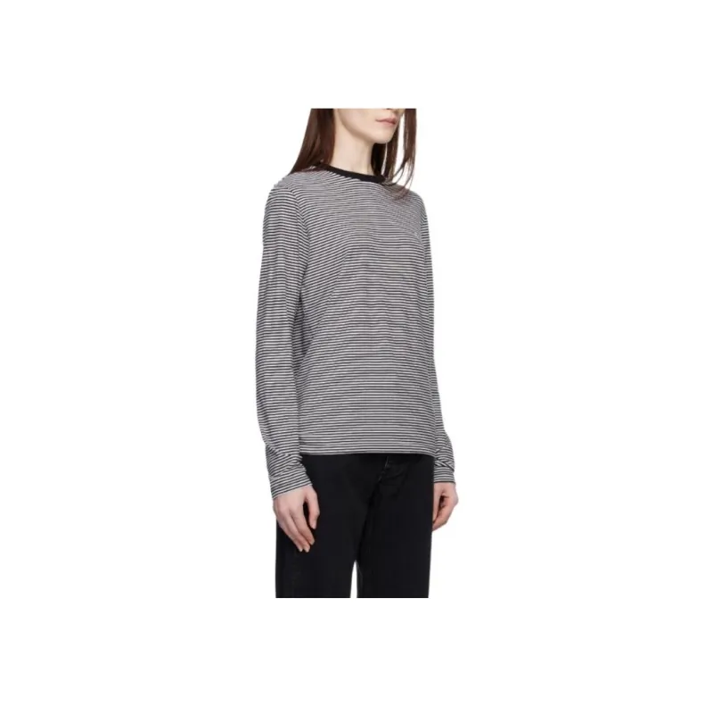 Anine Bing Embroidered logo Striped Top-3