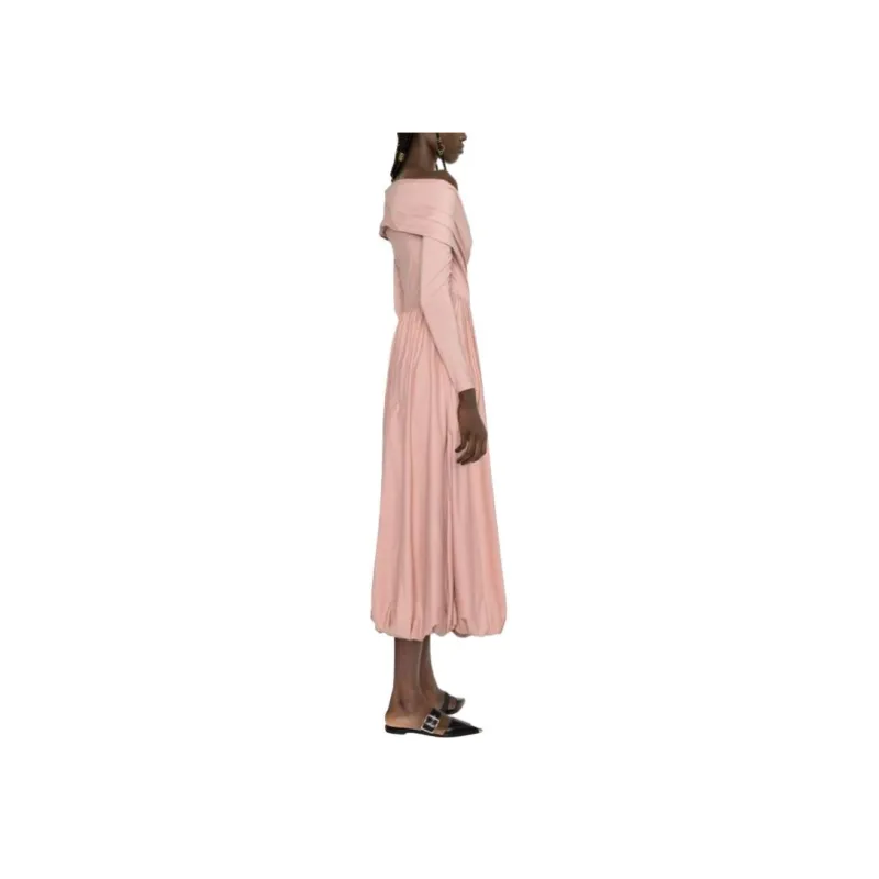 PHILOSOPHY DI LORENZO SERAFINI Off the shoulder Cotton Midi Dress-2