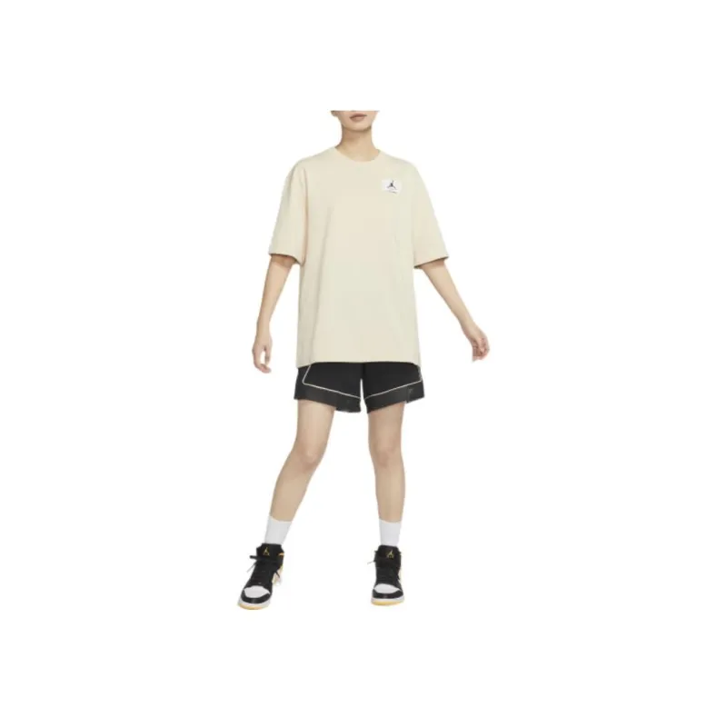 Jordan T Shirts Women's Beach Yellow-3
