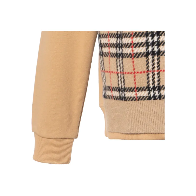 Burberry Monogram Motif Check Panel Sweatshirt-4