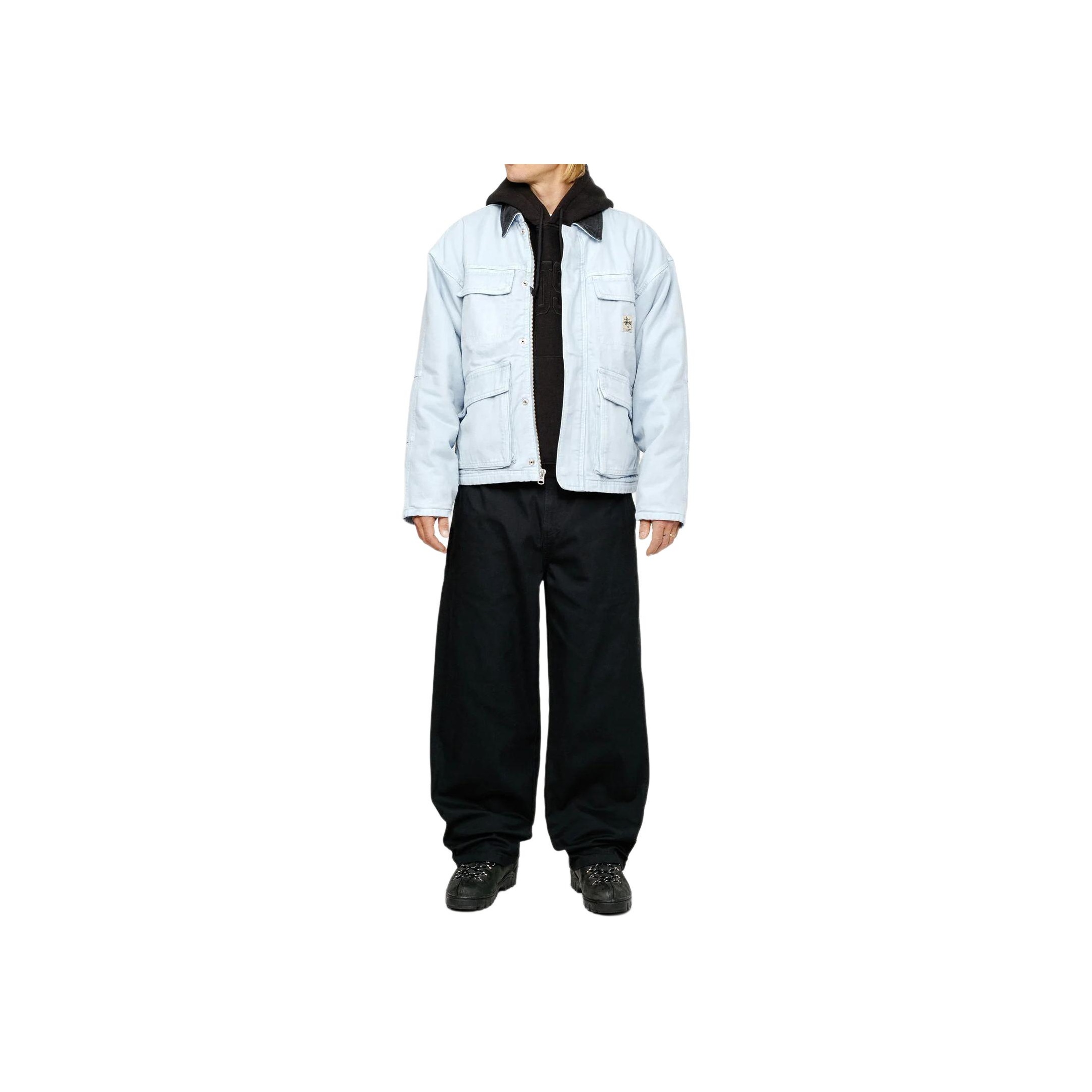 Stussy Washed Canvas Shop Jacket White L - POIZON