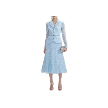 Self portrait Lace Tailored Midi Dress