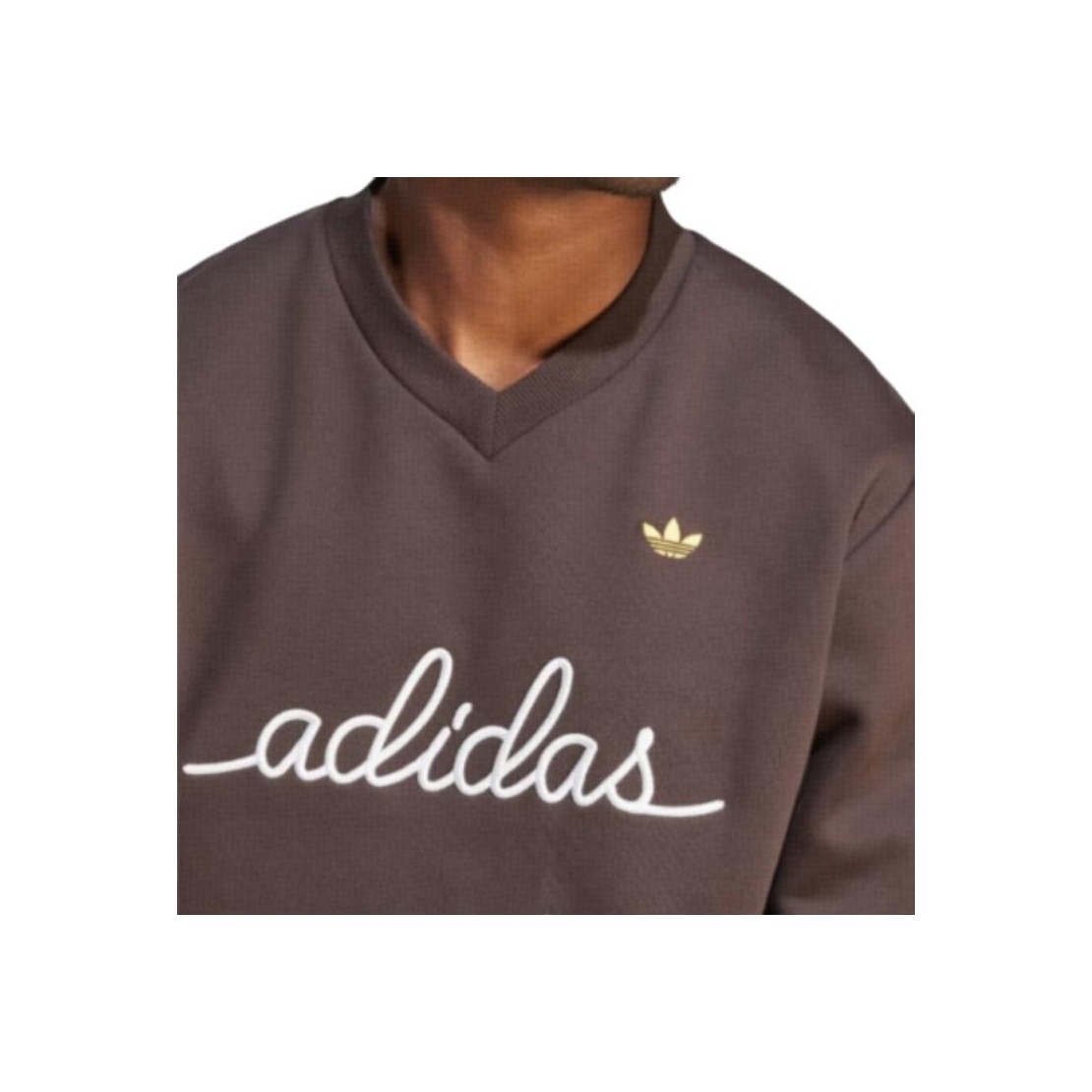 ★adidas originals★NICE EMBROIDERED SWEAT SHIRT★追跡可 Adidas originals Nice Embroidered Sweatshirt Brown - POIZON