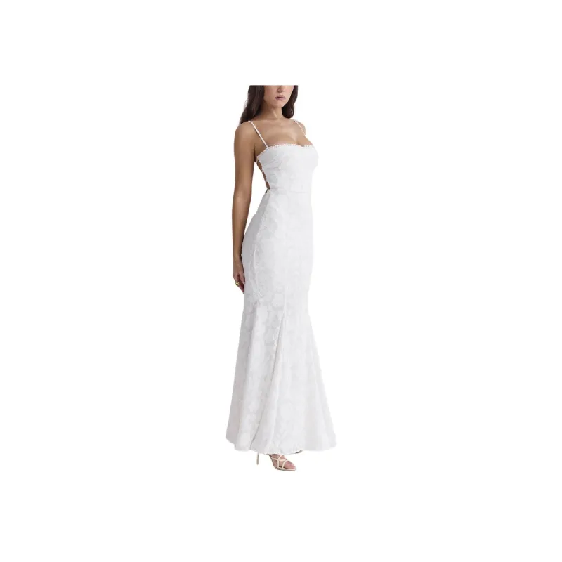 HOUSE OF CB JOAN Slip Dress Women's Ivory/Ivory White-5
