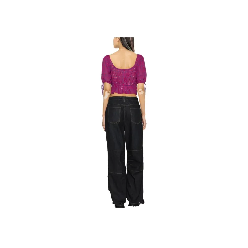 GANNI Broderie Anglaise Crop Top-1
