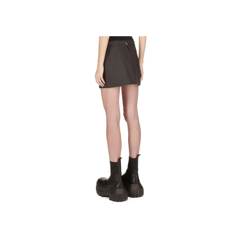 RICK OWENS/RO FW24 Denim Short Skirts Women's Black-0