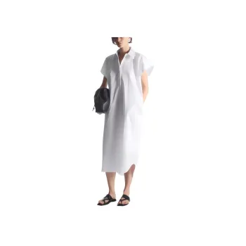 COS Short Sleeved Dress Women's White