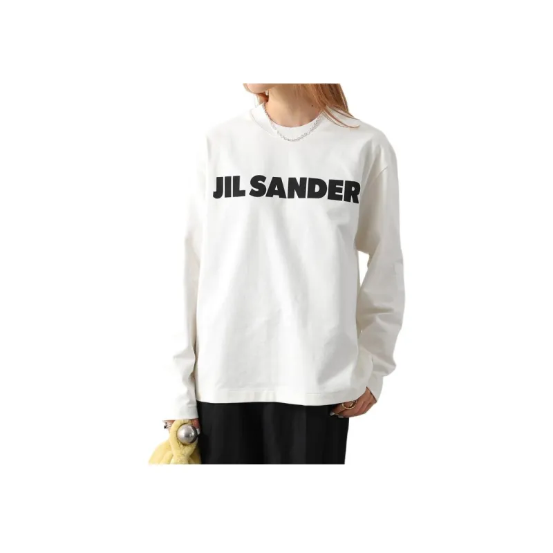 JIL SANDER Logo Printed Long Sleeved T Shirt-2