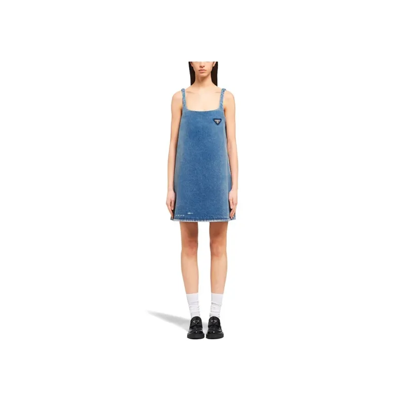 PRADA Slip Dresses Women's Blue-1