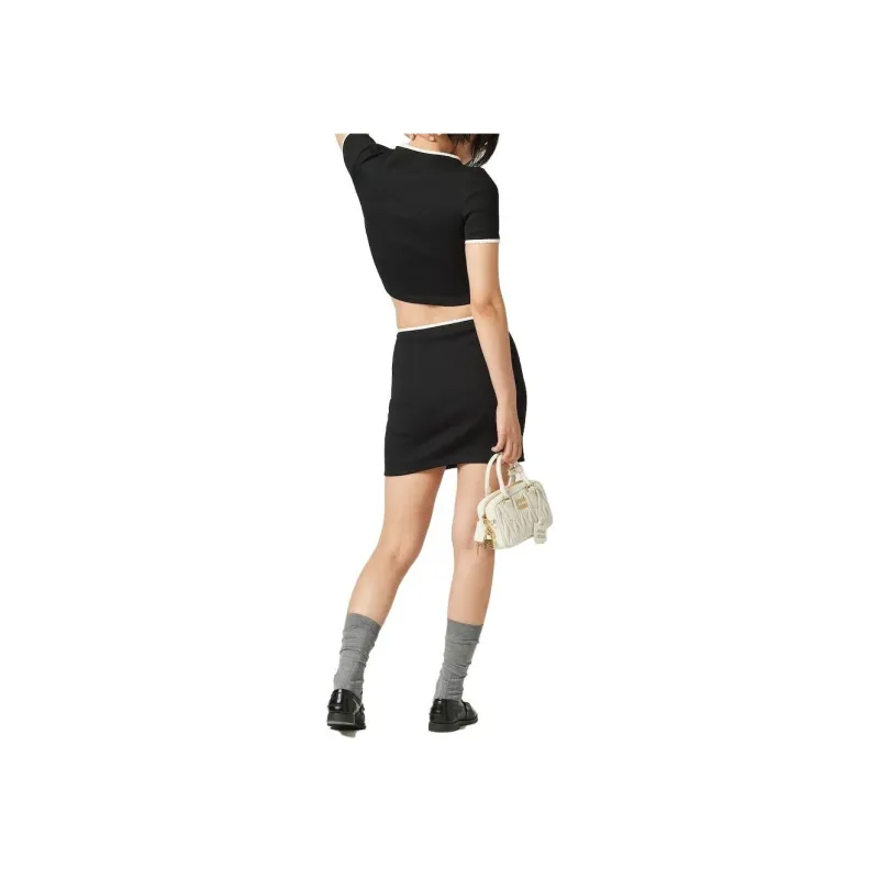 MIU MIU SS23 Casual Short Skirts Women's Black-2