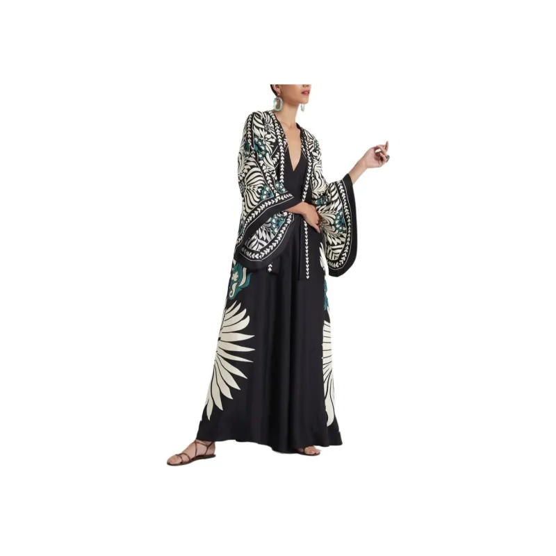 La DoubleJ Magnifico Abstract print Silk Dress-5