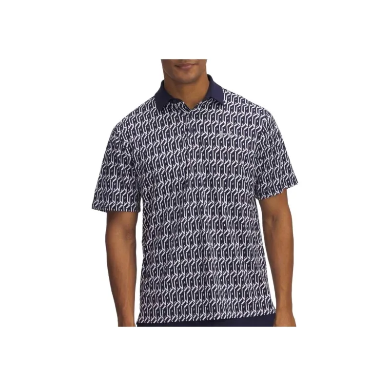 Under Armour Playoffs Print Polo 3.0 Polo Shirt Men's White Blue 114-0