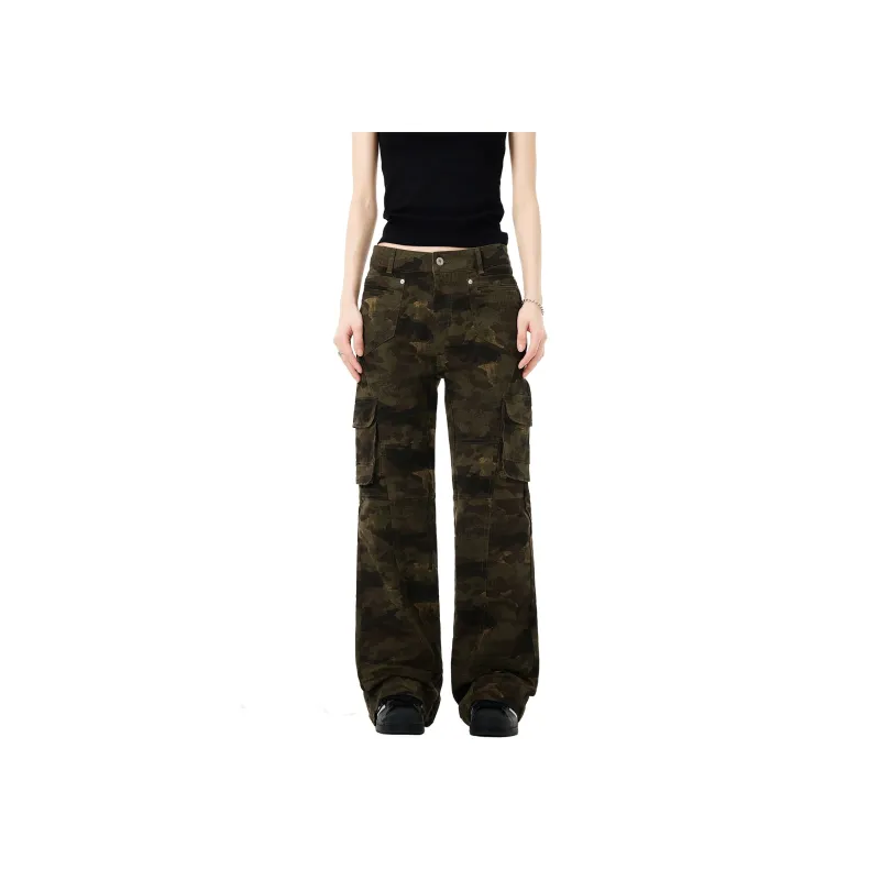 Beam Mix With Kimchi Slim Fit Bootcut Camouflage Jeans Unisex-9