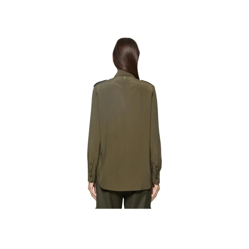 Dondup FW24 Shirt Women's Green Army-1
