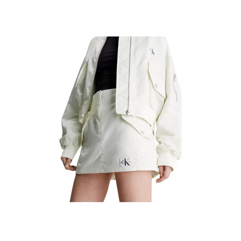 CALVIN KLEIN Casual Short Skirts Europe Version Women's Light Yellow-3