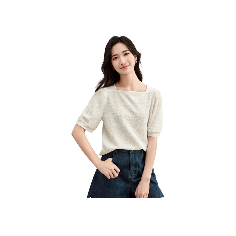 SENTUBILA Puff Sleeve T Shirt Women's-21